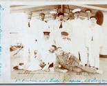 RPPC Crew of the SS Prinzregent Dutch East-Africa Line Feb 1910 Postcard K4 - $23.12