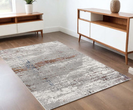 4&#39; X 6&#39; Gray And Brown Abstract Scraped Area Rug - $197.95+