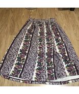 Capacity Knits floral maxi skirt button up size Medium M  Pockets Elasti... - €17,04 EUR