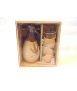 Japanese Bamboo Design Porcelain Sake Set 1 Bottle and 4 Cups - NEW. SHI... - $20.32 CAD