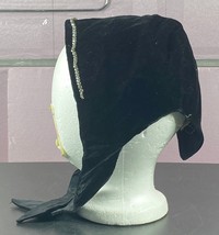 Vintage Girls black velvet Rhinestone hat by Babushka Childrens - £11.45 GBP