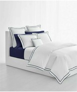 Ralph Lauren Spencer Cotton Sateen Border Full/Queen Duvet Cover $335 Na... - $117.81