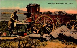Vintage POSTCARD- Cowboy&#39;s Kitchen On The Prairie BK65 - £4.27 GBP