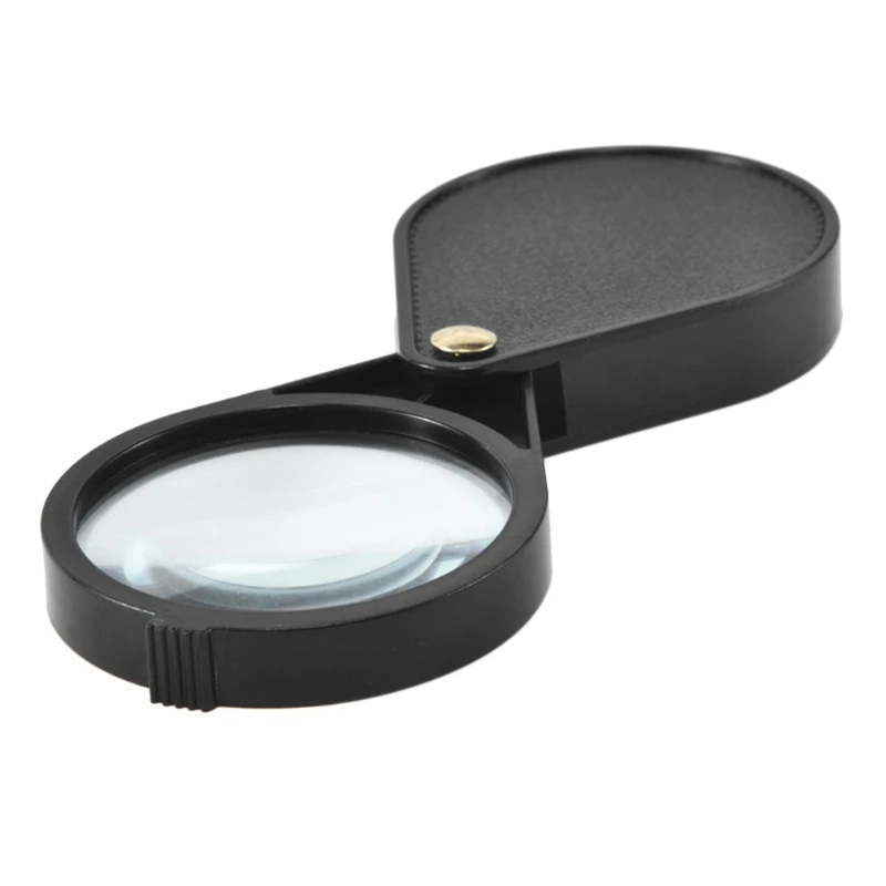 10X Folding Pocket Magnifier 2.56&#39;&#39;Dia Loupe Lens with Keychain Portable Magnify - £129.61 GBP