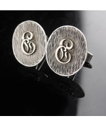 Sterling Monogrammed Cufflinks / Vintage Initial E set / personalized le... - £137.66 GBP