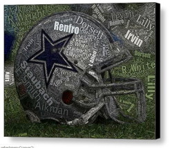 Dallas Cowboys Greatest Players Helmet Mosaic Framed 9X11 Limited Edition Art - £15.58 GBP