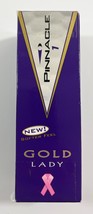 Pinnacle (1) Gold Lady Gold Balls White W/ Pink Ribbon 3 Pack (BRAND NEW) - $7.18