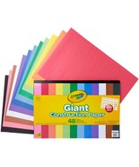 Crayola Giant Construction Paper Pad 18&quot;X12&quot; - 48 Sheets W/Stencil - $40.82 CAD
