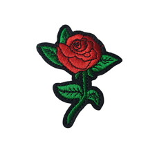 Open Rose Flower Iron or Sew On Patch Embroidered Rock Jean Jacket Vest Bike - £7.10 GBP