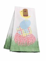 Print Mix Egg Stack Aqua Kitchen Towel 16x26” 100% Cotton - Easter  - $17.70