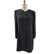 Jones New York Black Crepe Dressy Mid Length Coat NWOT Sz 16 Career - $49.01