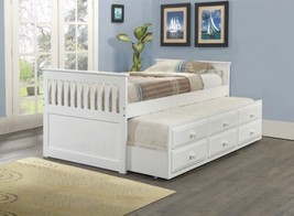 Brinley Captains Bed with Trundle and Storage - £822.98 GBP