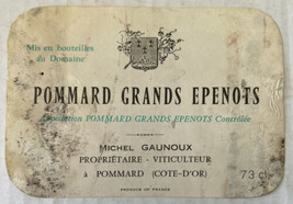 Pommard Grands Elenots Michel Gaunoux Vintage Wine Bottle Label Ephemera - $9.85