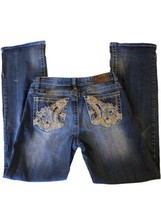 Adiktd Jeans Embellished Mid Rise Boot Cut Sz 8/30 - £15.80 GBP