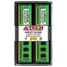 4Gb 2 X 2Gb Pc3-8500 Desktop Ddr3 1066 Mhz 240-Pin Dimm Memory Ram 4G 2G - £24.23 GBP