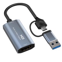 Capture Card, 4K 1080P Usb To Hdmi Video Capture Card, 60Fps Full Hd Gam... - $25.99