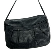 Leather Purse Black crossbody Pioneer square long strap pockets bag - £11.07 GBP