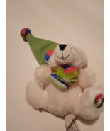 Vintage Hug Fun Small Plushie Plush Stuffed Toy Christmas Holiday White ... - £15.41 GBP