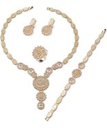 4 Pack 14K Gold Filled Kundan Jewelry Sets For Women Prom Indian Jewelry... - $51.30