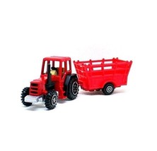 FARM TRACTOR WITH A CART, RED WELLY TRACTOR COLLECTOR&#39;S MODEL, NEW - £19.84 GBP