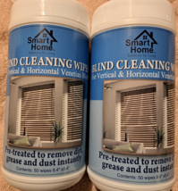 (2)Smart Home Blind Cleaning Wipes 50 Ct 100 Wipes Total NEW for Venetia... - $19.75