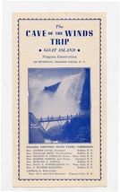 Cave of the Winds Trip Goat Island Brochure Niagara Falls &amp; Driving Dire... - $11.88