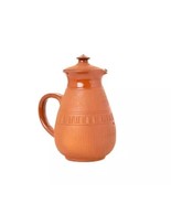 Handmade Terracotta Clay Classic Water jug with Lid Natural Earthen Clay... - £70.28 GBP