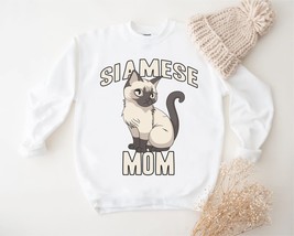 Siamese Cat Mom Sweatshirt, Cat Lovers gift, Siamese Cat Design, Siamese Graphic - £35.59 GBP