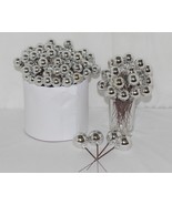 Unbranded Lot 135 Silver Holiday Ball Pick Decoration 3 Different Sizes - £47.89 GBP