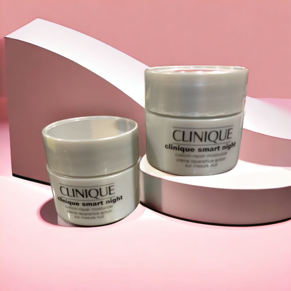 2 CLINIQUE SMART NIGHT CUSTOM REPAIR MOISTURIZER DRY COMBINATION .5 OZ EACH - $13.26
