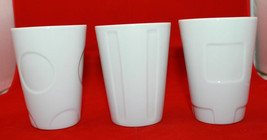 Set of 3 Starbucks Coffee 2008 New Bone China White Ivory Coffee Tea  Mug Cups  - £39.35 GBP