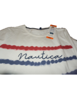 NEW Womens XXL NAUTICA Patriotic SWEATSHIRT Red White Blue Stripes - £22.46 GBP