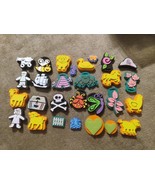 28 pc Rubber foam Stamp lot small large scrapbooking leaves animals - $187.97 MXN