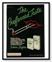 Salem Lights Menthol Cigarettes 70s Print Ad Vintage 1979 Magazine Advertisement - £7.62 GBP
