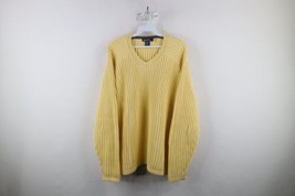 Vintage 90s Nautica Mens Large Distressed Heavyweight Chunky Ribbed Knit Sweater - £42.77 GBP