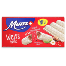 Munz White chocolate bars -HAZELNUT- Made in Switzerland 100g FREE SHIPPING - $12.86