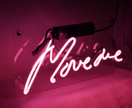 Handmade &#39;Move me&#39; Wedding illuminated sign Art Garage Neon Light Sign 1... - £54.34 GBP