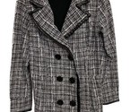 L.A. Kitty Short Coat Womens Size M Jacket Black and White Double Breasted - £22.46 GBP
