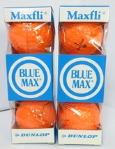 6 Vintage Blue Max Dunlop Maxfli High Visibility Orange Golf Balls Japan... - $14.00