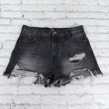 No Boundaries Shorts Womens Juniors 11 Black Distressed High Rise Cut Of... - £15.29 GBP