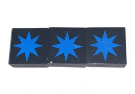 Qwirkle Replacement OEM 3 Blue Starburst Tiles Complete Set - £6.90 GBP