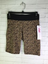 YMI Cheetah Animal Print Bike Shorts Stretch Side Pocket Women&#39;s Juniors... - £11.09 GBP