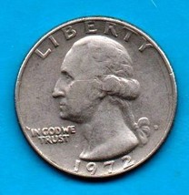 1972 D Washington Quarter - Circulated - Moderate Wear - $1.25