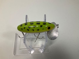 Vintage Fred Arbogast Jitterbug Fishing Lure Green Frog Pattern 2.5&quot; - £8.62 GBP