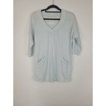 Victoria Secret Tunic Sweater SP Womens Light Blue 1/2 Sleeve Collarless... - $18.70