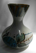 TONALA MEXICO KEN EDWARDS EL PALOMAR bird SNAIL VASE POTTERY 7&quot; RARE - £41.09 GBP