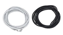 Elastic No Tie Shoelaces - 39&quot; Stretchy 2-Pack Lace Set (Black &amp; White) - £6.28 GBP