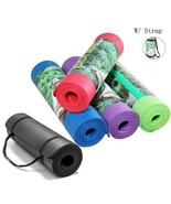 Yoga Mat Pad Exercise Fitness Pilates w/ Strap 72&quot; x 24&quot;x10 Extra Thick ... - £21.42 GBP