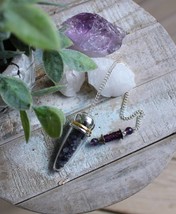 Pretty Amethyst Pendulum with Swarovski  Crystals - $844.69 MXN