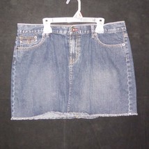 Tommy Hilfiger Jeans Denim Blue Jean Mini Skirt Womens Junior Size 13 - $16.82